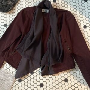 Burgundy drape jacket